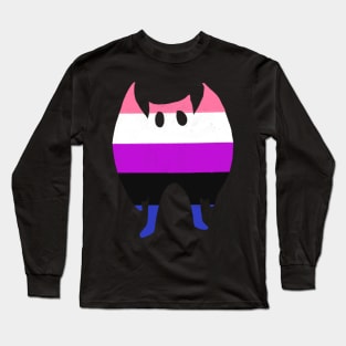 Mothman gender fluid pride Long Sleeve T-Shirt